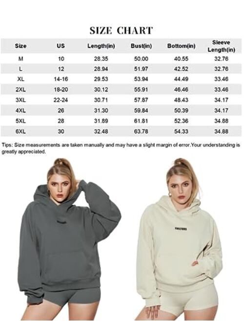 Sveltors Women's Oversized Hoodies Sweatshirts Casual Long Sleeve Pullover Loose Comfy Fashion Hooded Sweatshirt (M-6XL)