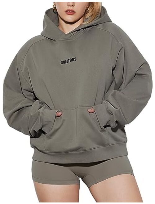 Sveltors Women's Oversized Hoodies Sweatshirts Casual Long Sleeve Pullover Loose Comfy Fashion Hooded Sweatshirt (M-6XL)