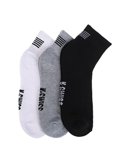 Men's 6 Pairs Breathable, Lightweight, Athletic, Hiking Cushioned Socks - Quarter Socks for Men