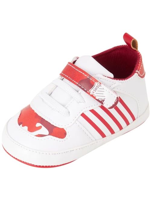 K-Swiss Baby Boys' Crib Shoes - Infants Soft Sole Booties - First Walker Sneakers for Baby Boys (0-12 Months)