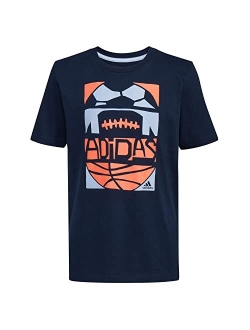 Boys' Little Short Sleeve Cotton Field Goals Graphic Tee T-Shirt