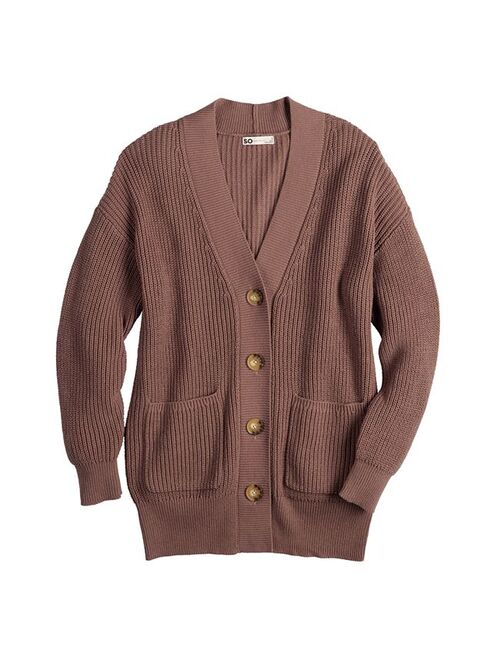 Juniors' SO Boyfriend Cardigan