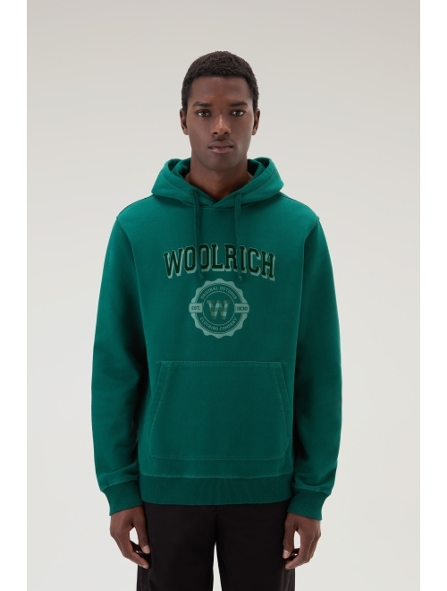 Woolrich logo-print organic-cotton hoodie