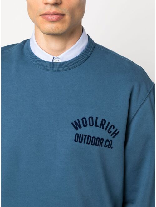 Woolrich logo-embossed organic-cotton sweatshirt