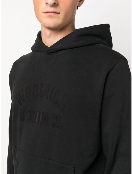 Woolrich embossed-logo cotton hoodie