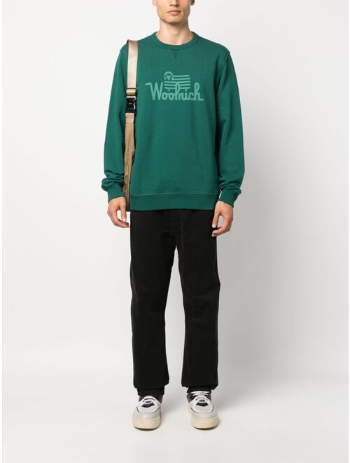 Woolrich logo-print organic-cotton sweatshirt