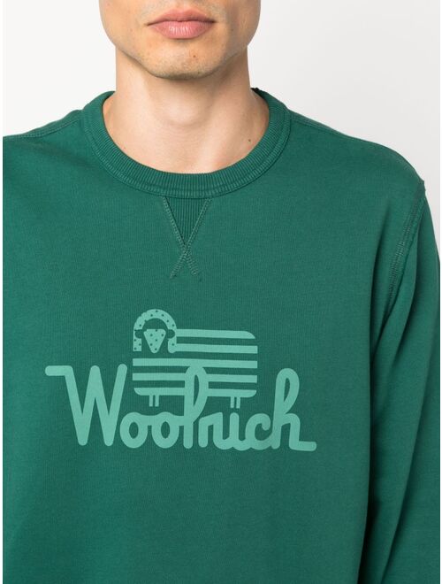 Woolrich logo-print organic-cotton sweatshirt