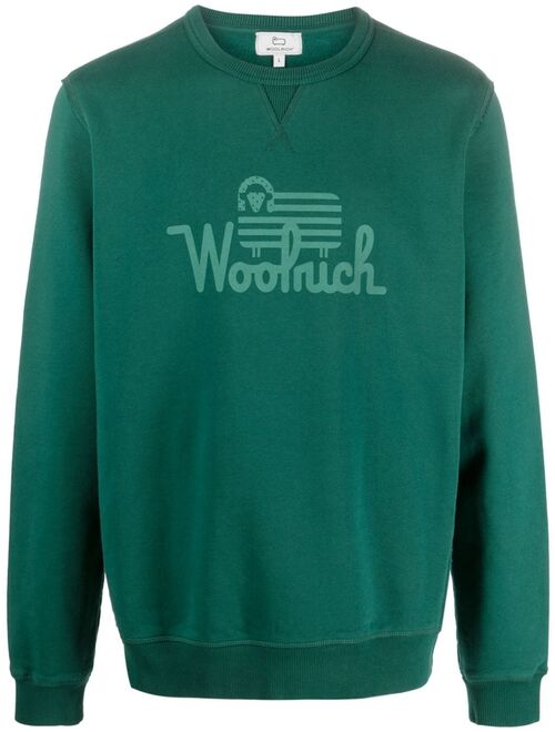 Woolrich logo-print organic-cotton sweatshirt