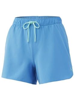 Women's Volley Elastic Waist Quick-Dry Shorts  30 UPF