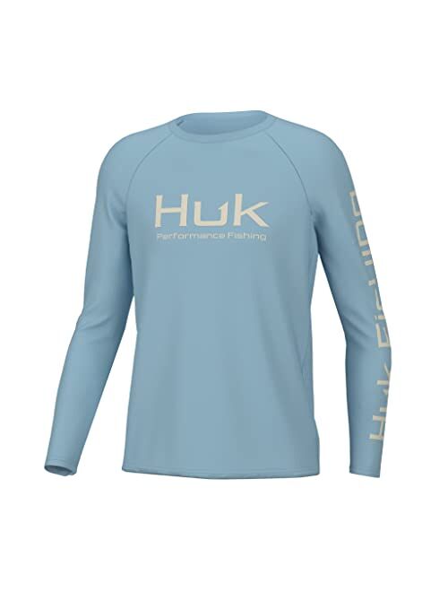 HUK Unisex Kid's Pursuit Solid Long Sleeve, Fishing Shirt