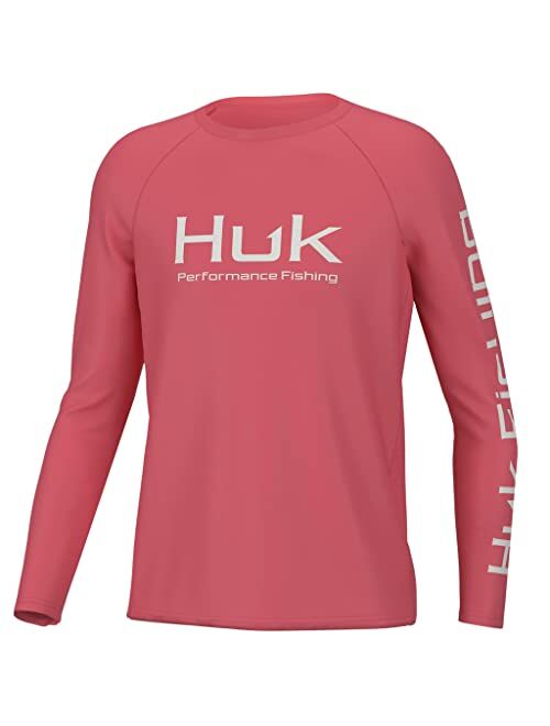 HUK Unisex Kid's Pursuit Solid Long Sleeve, Fishing Shirt