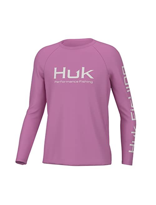 HUK Unisex Kid's Pursuit Solid Long Sleeve, Fishing Shirt