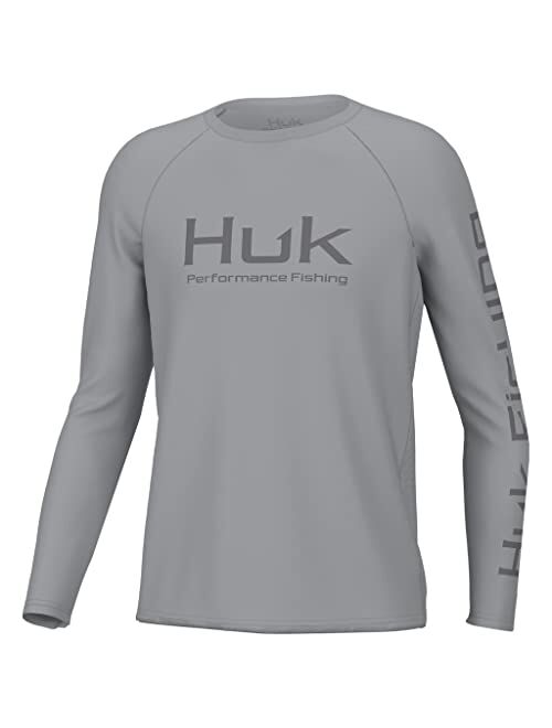 HUK Unisex Kid's Pursuit Solid Long Sleeve, Fishing Shirt