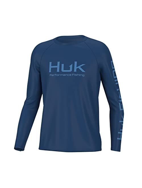 HUK Unisex Kid's Pursuit Solid Long Sleeve, Fishing Shirt