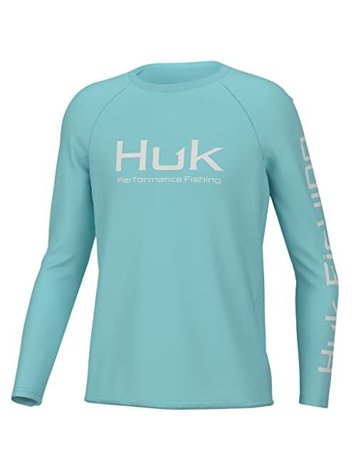 HUK Unisex Kid's Pursuit Solid Long Sleeve, Fishing Shirt