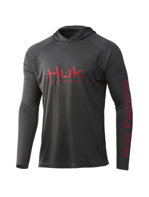 HUK Mens Pursuit Hoodie | Performance Long-Sleeve Shirt +30 UPF