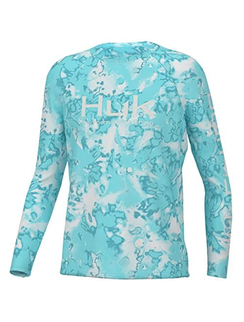 HUK Unisex Kid's Pursuit Pattern Long Sleeve, Fishing Shirt