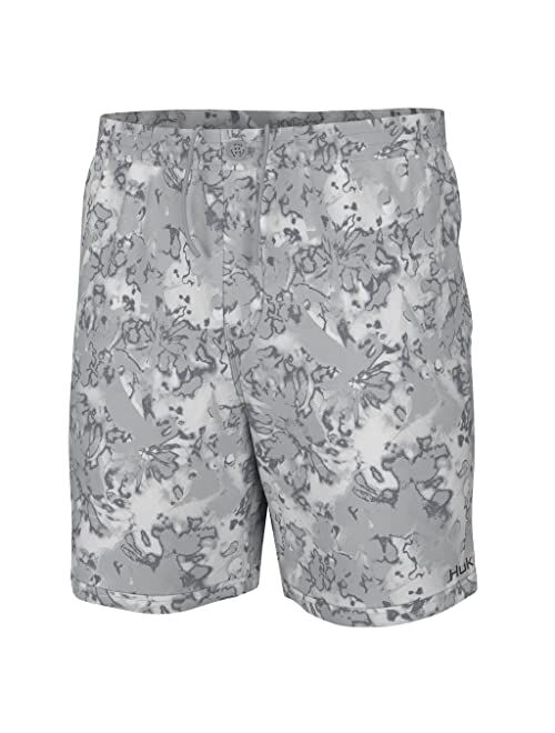 HUK Men's Pursuit Pattern Boardshorts, Quick-Dry Swimsuit