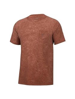 Men's Short Sleeve Mineral Wash Pocket Tee, Fishing T-Shirt