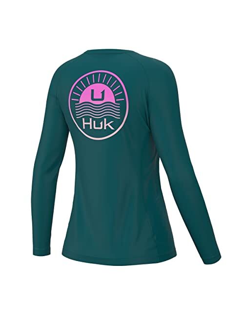 HUK Women's Pursuit Long Sleeve Performance Shirt + Sun Protection