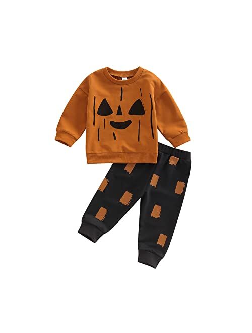 Rsrzrcj Kids Toddler Baby Girl Fall Winter Clothes Waffle Knit Long Sleeve Pullover Sweatshirt Top and Pants 2PCS Outfits Set