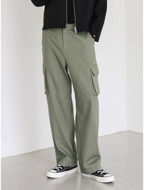 DAZY Men Flap Pocket Side Cargo Pants