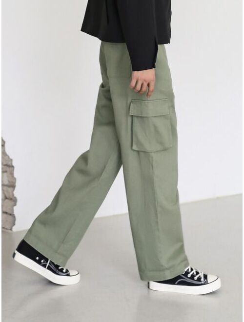 DAZY Men Flap Pocket Side Cargo Pants