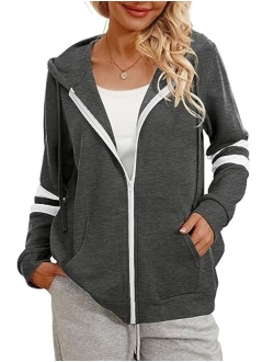 Bofell Womens Fashion Hoodies for Women Zip Up Sweatshirts Jackets Trending Now 2023