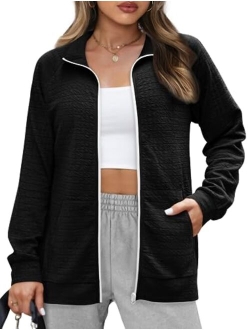 Bofell Womens Fashion Hoodies for Women Zip Up Sweatshirts Jackets Trending Now 2023