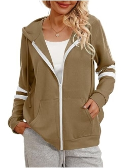 Bofell Womens Fashion Hoodies for Women Zip Up Sweatshirts Jackets Trending Now 2023