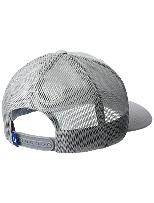 HUK Mens Mesh Trucker Snapback Hat | Anti-Glare Fishing Hat, State of Florida - Overcast Grey