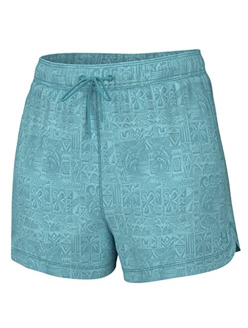 HUK Women's Pursuit Volley Pattern, Quick-Dry Shorts