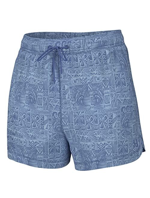 HUK Women's Pursuit Volley Pattern, Quick-Dry Shorts