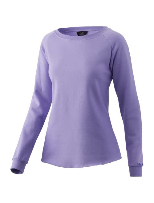 HUK Women's Folly Crew | Ladies Long Sleeve Fleece Top