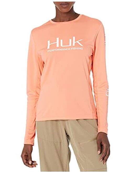 HUK Women's Icon X Long Sleeve Fishing Shirt with Sun Protection