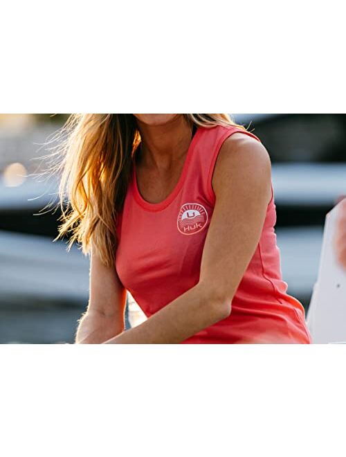 HUK Women's Sun Waves, Performance Fishing Tank Top