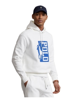 Men's Big Pony Logo Double-Knit Hoodie