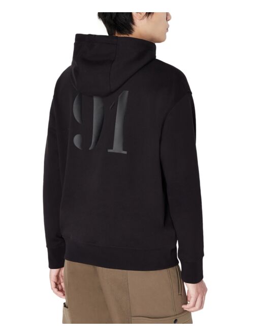 A|X Armani Exchange Men's 91 Long Sleeve Drawstring Logo Hoodie