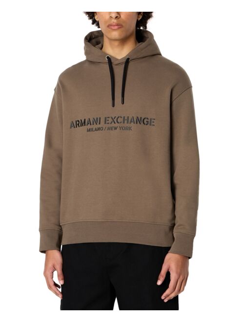 A|X Armani Exchange Men's 91 Long Sleeve Drawstring Logo Hoodie