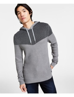 Men's Regular-Fit Plaited Hoodie, Created for Macy's