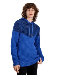 Men's Regular-Fit Plaited Hoodie, Created for Macy's