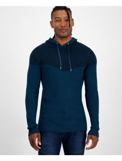 Men's Regular-Fit Plaited Hoodie, Created for Macy's