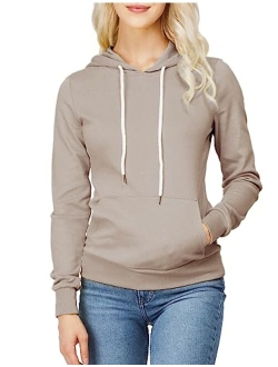 H2H Women's Slim Fit Zip Up & Pullover Hoodie Lightweight Long Sleeve Kangaroo Pocket Basic Casual Sweatshirt