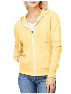 H2H Women's Slim Fit Zip Up & Pullover Hoodie Lightweight Long Sleeve Kangaroo Pocket Basic Casual Sweatshirt