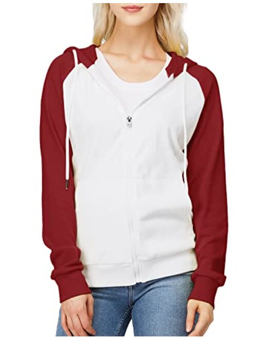 H2H Women's Slim Fit Zip Up & Pullover Hoodie Lightweight Long Sleeve Kangaroo Pocket Basic Casual Sweatshirt