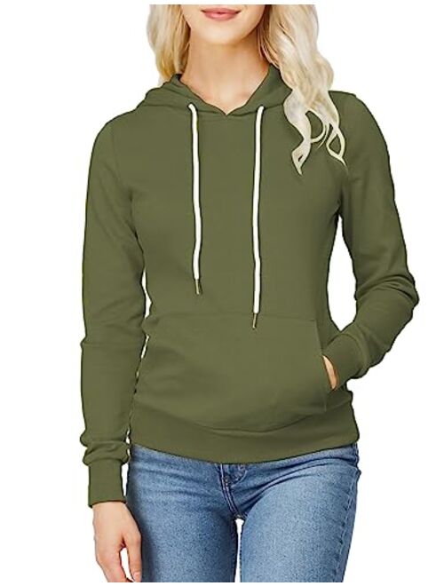 H2H Women's Slim Fit Zip Up & Pullover Hoodie Lightweight Long Sleeve Kangaroo Pocket Basic Casual Sweatshirt