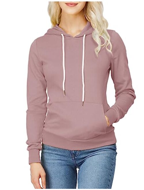 H2H Women's Slim Fit Zip Up & Pullover Hoodie Lightweight Long Sleeve Kangaroo Pocket Basic Casual Sweatshirt