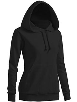 CLOVERY Women's Solid Hoodie Pocket Long Sleeve Hoodie