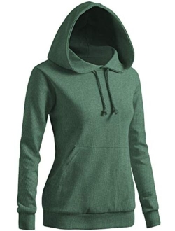 CLOVERY Women's Solid Hoodie Pocket Long Sleeve Hoodie