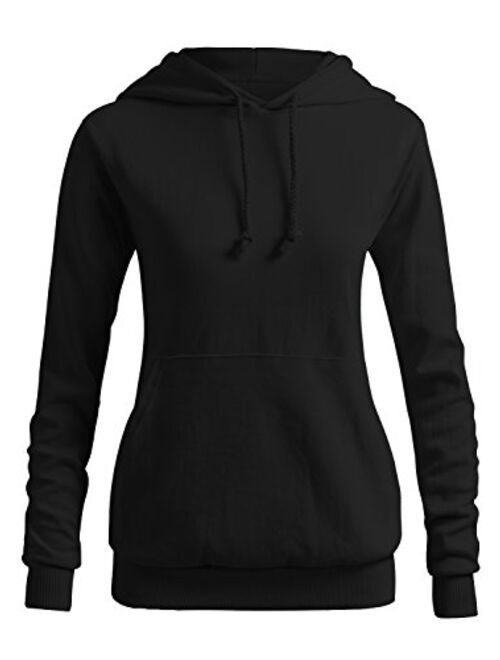 CLOVERY Women's Solid Hoodie Pocket Long Sleeve Hoodie